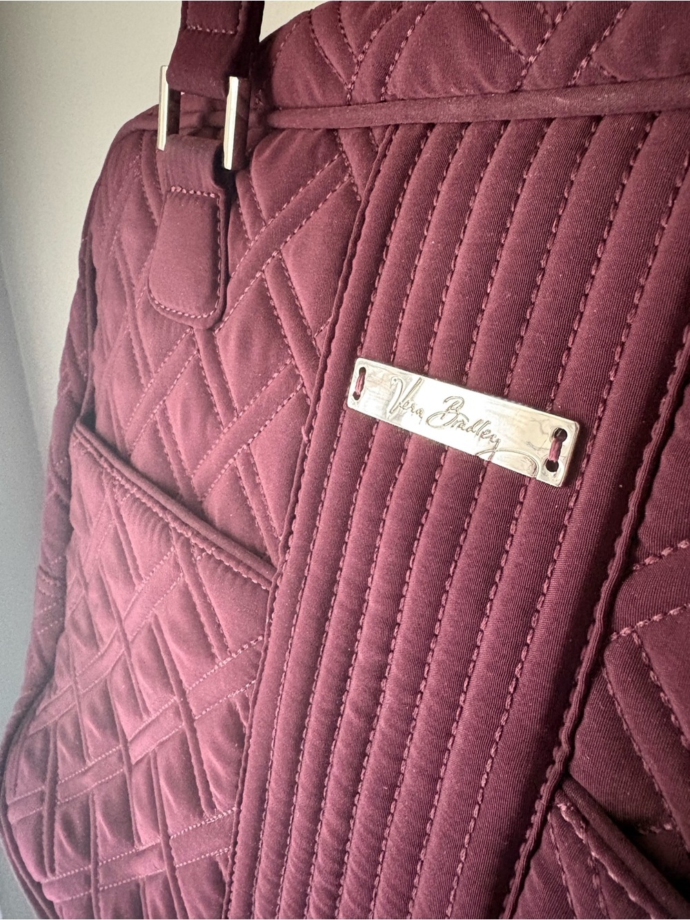 NWOT Vera Bradley Quilted Tote in Burgundy